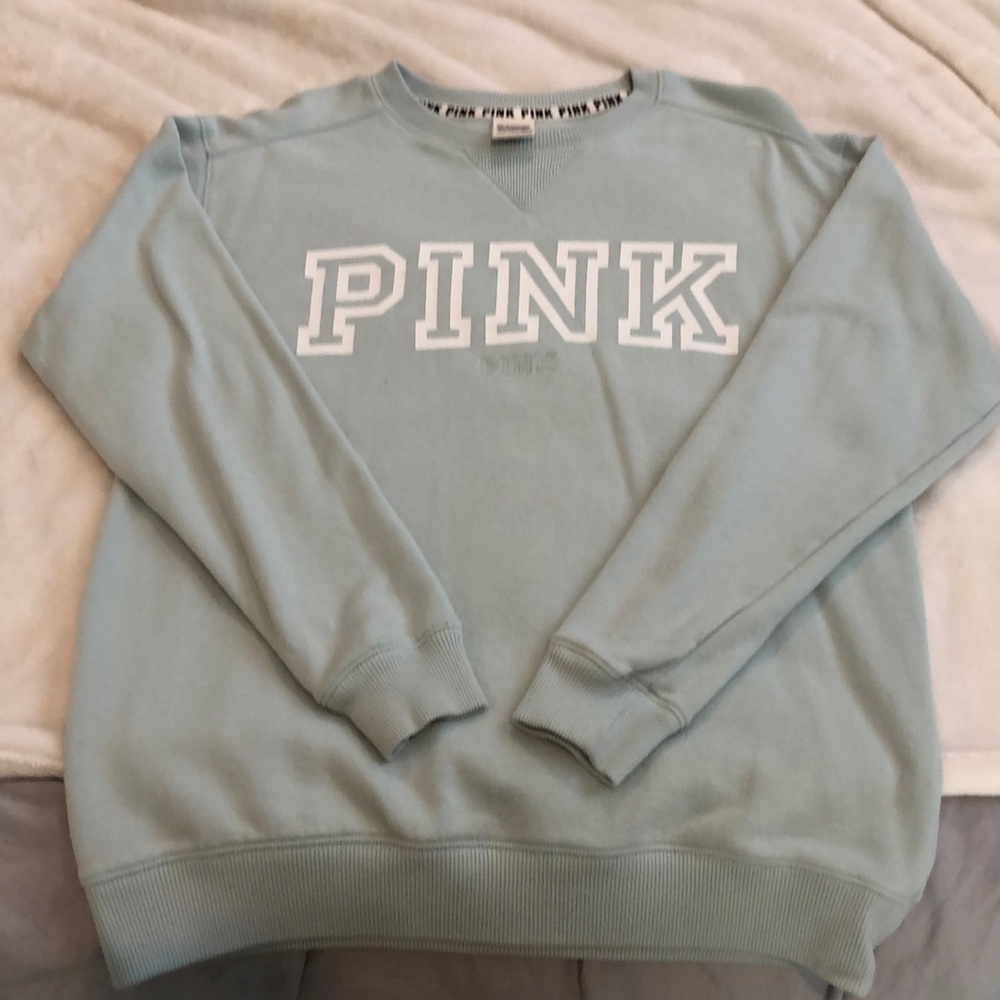 Mint green pink brand sweatshirt